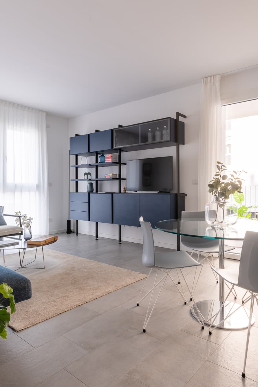 Ambiente living del trilocale